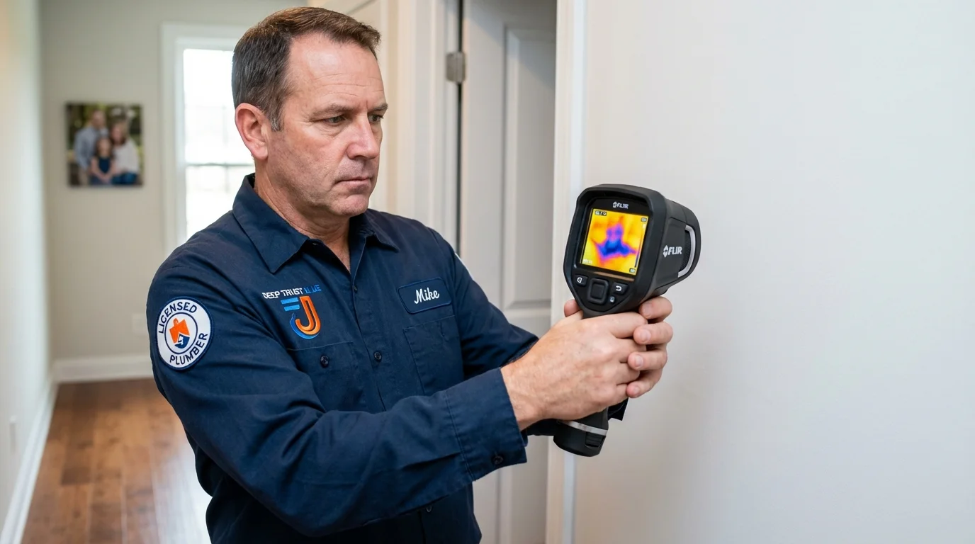 Thermal imaging leak detection by Johns Plumbing LLC in Dauphin Island